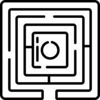 Labyrinth outline illustration vector