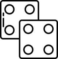 Dice outline illustration vector