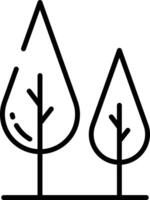 Tree outline illustration vector