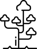 Tree outline illustration vector