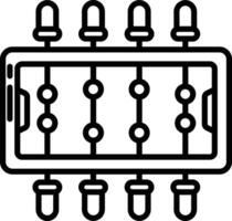 Table Soccer outline illustration vector