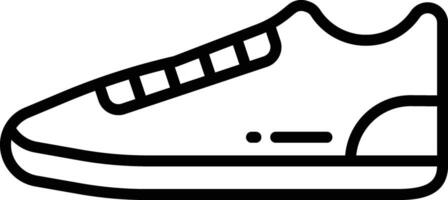 Sneaker shoe outline illustration vector