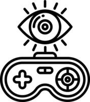 gamepad outline illustration vector