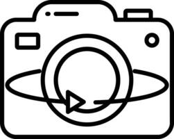 Camera outline illustration vector