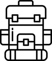 Vanity Bag outline illustration vector