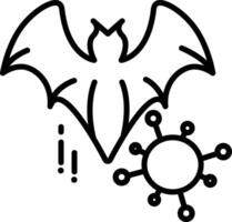 Bat outline illustration vector