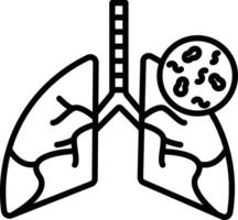 Lungs Infection outline illustration vector