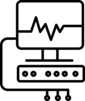 Ecg Machine outline illustration vector