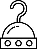 Hook outline illustration vector