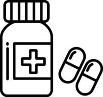 Drugs outline illustration vector