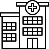 Hospital outline illustration vector