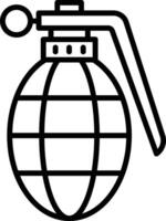 Hand Grenade outline illustration vector