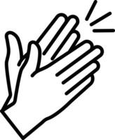 Clapping outline illustration vector