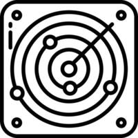 Radar outline illustration vector