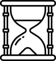 reloj de arena contorno ilustración vector