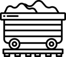 wagon outline illustration vector