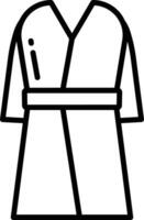 Bathrobe clothe outline illustration vector