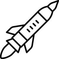 Rocket outline illustration vector