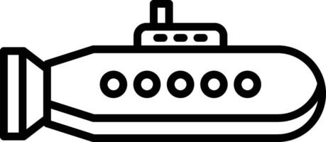 Submarine outline illustration vector