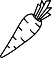 Carrot outline illustration vector