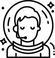 hombre astronauta contorno ilustración vector