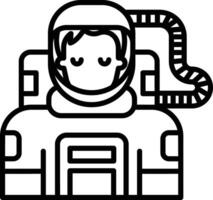 Astronaut outline illustration vector