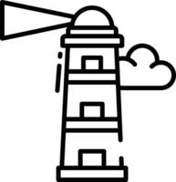 Lighthouse outline illustration vector