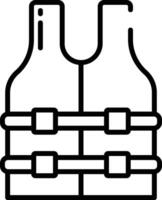 Life Vest outline illustration vector
