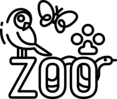 Zoo outline illustration vector