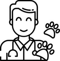 Veterinarians outline illustration vector