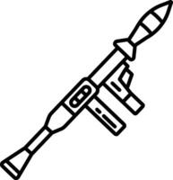 rocket launcher outline illustration vector