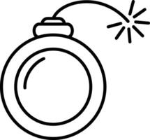 Bomb outline illustration vector