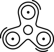 Fidget spinner outline illustration vector