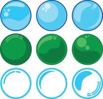 Set of soap bubbles vector