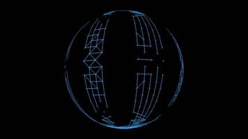 Abstract Motion Graphic Animation of Illumniated Lines and Dots Background video