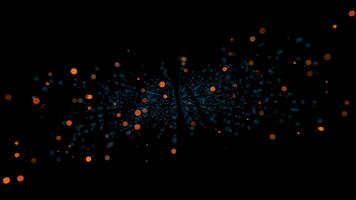 Orange and blue circles float in midnight darkness video