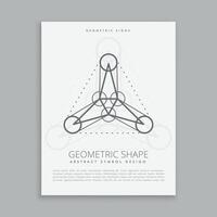 sagrado geometría arte lineal forma póster volantes vector