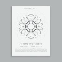 sacred geometry lineart shape poster flyer vector