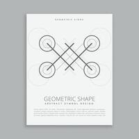 sagrado geometría arte lineal forma póster volantes vector