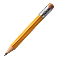 A pencil with a black eraser on the end png