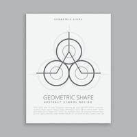 sacred geometry lineart shape poster flyer vector