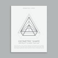 sagrado geometría arte lineal forma póster volantes vector