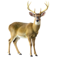 une cerf des stands dans de face de une transparent Contexte png