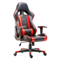 A red and black ergonomic office chair png