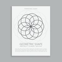 sacred geometry lineart shape poster flyer vector