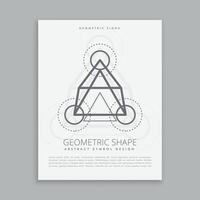 sacred geometry lineart shape poster flyer vector