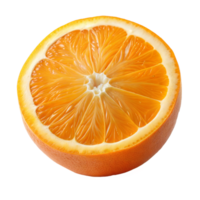 A slice of orange with a transparent background png