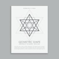 sacred geometry lineart shape poster flyer vector