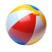 A bright red, white and blue beach ball png