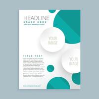 creative brochure flyer design with vibrant colors template design illustration vector